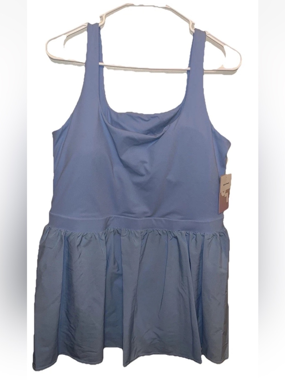 JoyLab Women's Corset Detail Active Sleeveless Dress Skort Blue Size XL NWT
